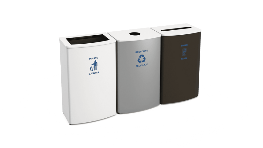 Magnuson TRADA - 01 24 - Gallon Painted Steel Waste Receptacle with 16 - Gallon Internal Rigid Liner and Multiple Top Opening Options (MAG - TRADA - 01) - SchoolOutlet