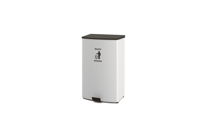 Magnuson TRADA - STEP 24 - Gallon Painted Steel Hands - Free Waste Receptacle with Soft - Close Lid and 16 - Gallon Internal Liner (MAG - TRADA - STEP) - SchoolOutlet