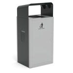 Magnuson UMEA - 12 40 - Gallon Steel Waste Receptacle with Angled Hood, Front - Opening Door, and Internal Rigid Liner (MAG - UMEA - 12) - SchoolOutlet