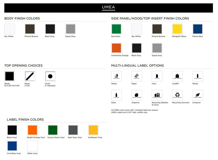 Magnuson UMEA - PNL - AD Pair of Retrofittable Painted Steel Advertising Display Side Panels for UMEA Receptacles (MAG - UMEA - PNL - AD) - SchoolOutlet