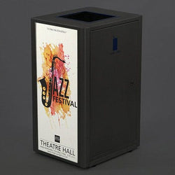 Magnuson Pair of Retrofittable Painted Steel Advertising Display Side Panels for UMEA Receptacles (MAG-UMEA-PNL-AD)
