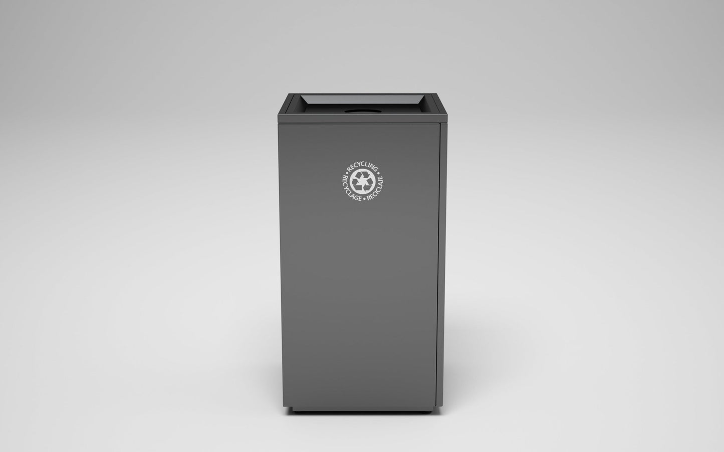 Magnuson VA1809L Valuta 20 - Gallon Steel Waste Receptacle with Internal Rigid Liner and Integrated Bag Arms (MAG - VA1809L) - SchoolOutlet