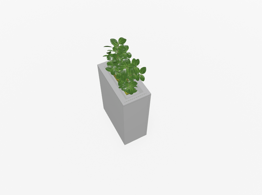 Magnuson VA1809L - JR - P Junior Height Rectangular Painted Steel Indoor Planter with Internal Rigid Liner and Adjustable Glides (MAG - VA1809L - JR - P - XXX) - SchoolOutlet