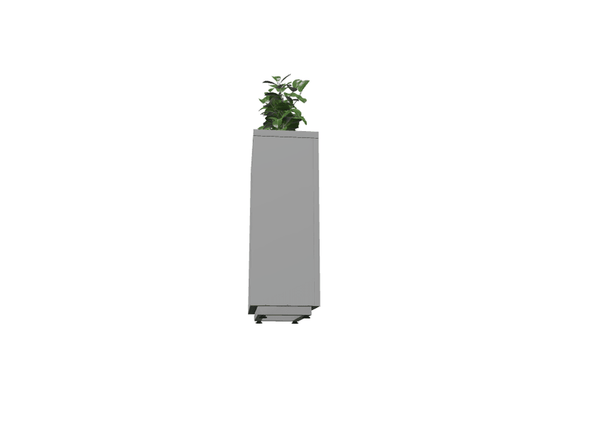 Magnuson VA1809L - JR - P Junior Height Rectangular Painted Steel Indoor Planter with Internal Rigid Liner and Adjustable Glides (MAG - VA1809L - JR - P - XXX) - SchoolOutlet