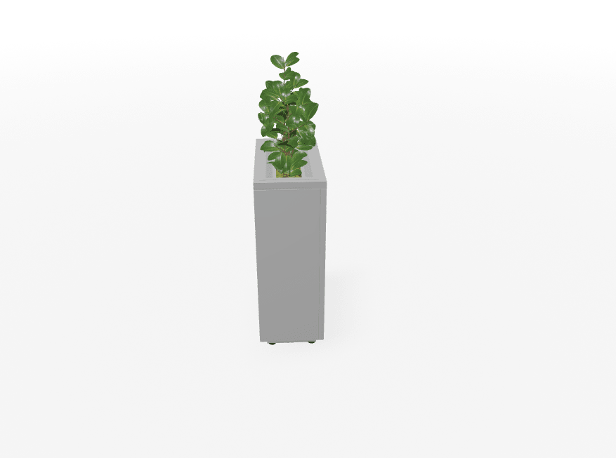 Magnuson VA1809L - JR - P Junior Height Rectangular Painted Steel Indoor Planter with Internal Rigid Liner and Adjustable Glides (MAG - VA1809L - JR - P - XXX) - SchoolOutlet