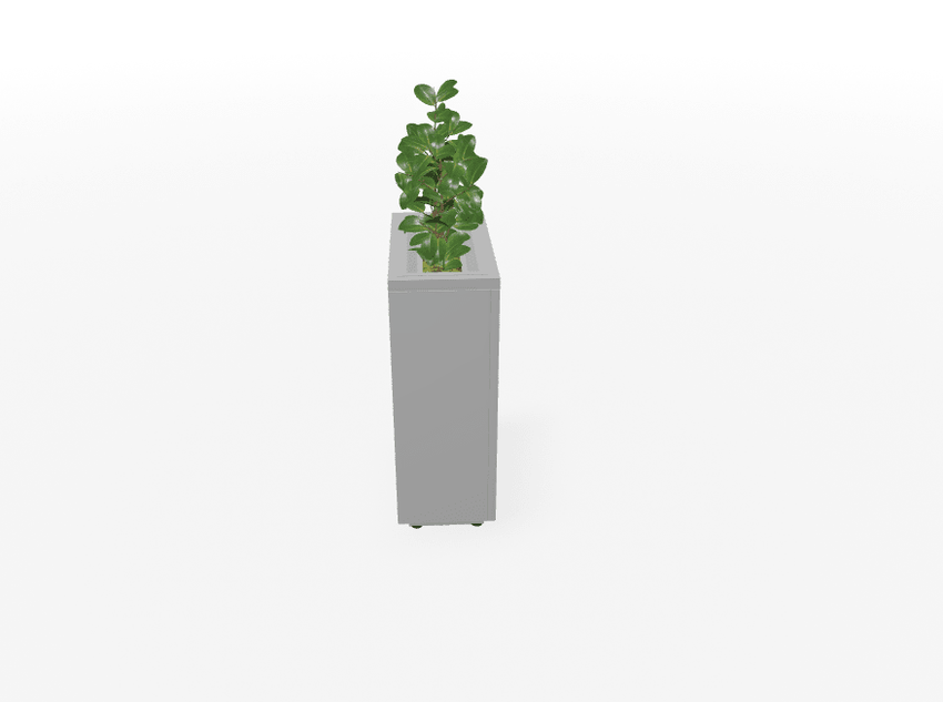 Magnuson VA1809L - JR - P Junior Height Rectangular Painted Steel Indoor Planter with Internal Rigid Liner and Adjustable Glides (MAG - VA1809L - JR - P - XXX) - SchoolOutlet