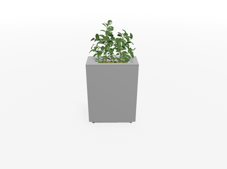 Magnuson VA1809L - JR - P Junior Height Rectangular Painted Steel Indoor Planter with Internal Rigid Liner and Adjustable Glides (MAG - VA1809L - JR - P - XXX) - SchoolOutlet