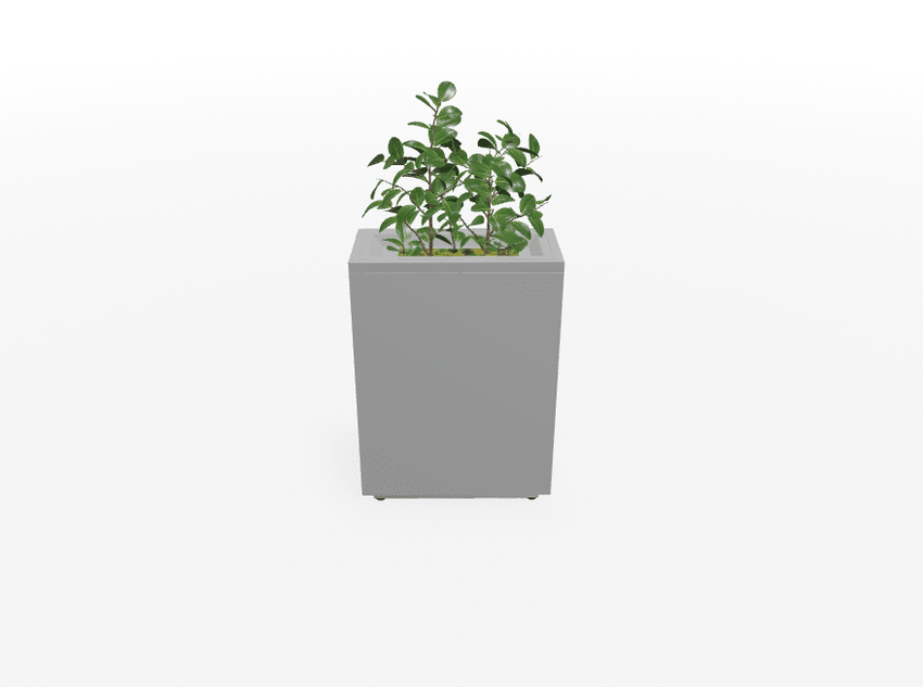 Magnuson VA1809L - JR - P Junior Height Rectangular Painted Steel Indoor Planter with Internal Rigid Liner and Adjustable Glides (MAG - VA1809L - JR - P - XXX) - SchoolOutlet
