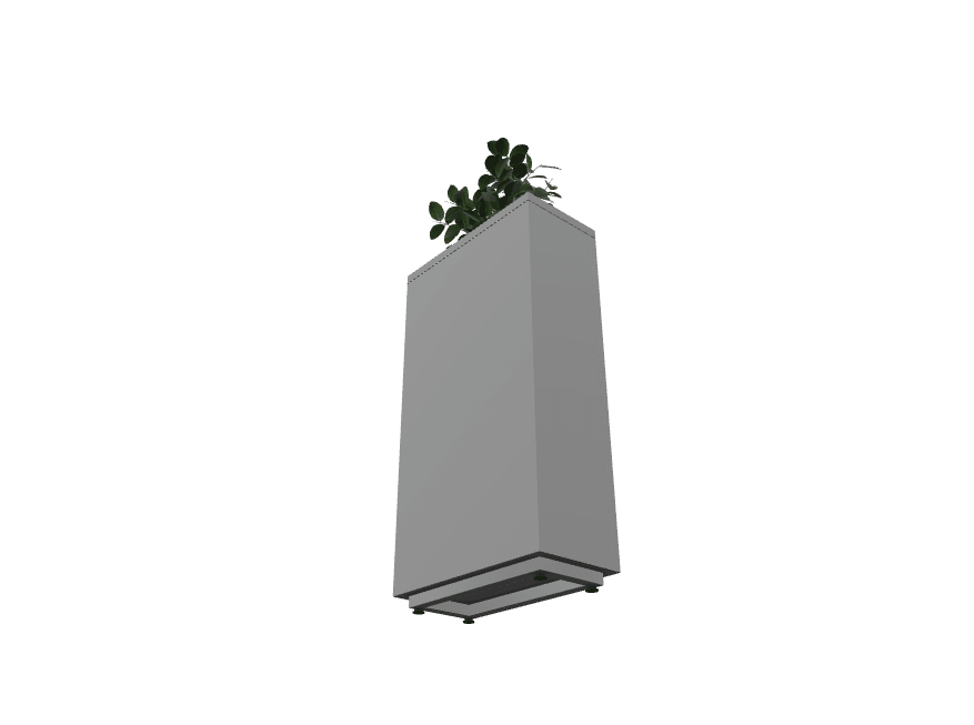Magnuson Rectangular Painted Steel Indoor Planter with Internal Rigid Liner and Adjustable Glides (MAG - VA1809L - P - XXX) - SchoolOutlet