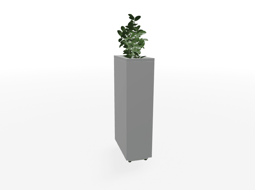 Magnuson Rectangular Painted Steel Indoor Planter with Internal Rigid Liner and Adjustable Glides (MAG - VA1809L - P - XXX) - SchoolOutlet