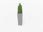 Magnuson Rectangular Painted Steel Indoor Planter with Internal Rigid Liner and Adjustable Glides (MAG - VA1809L - P - XXX) - SchoolOutlet