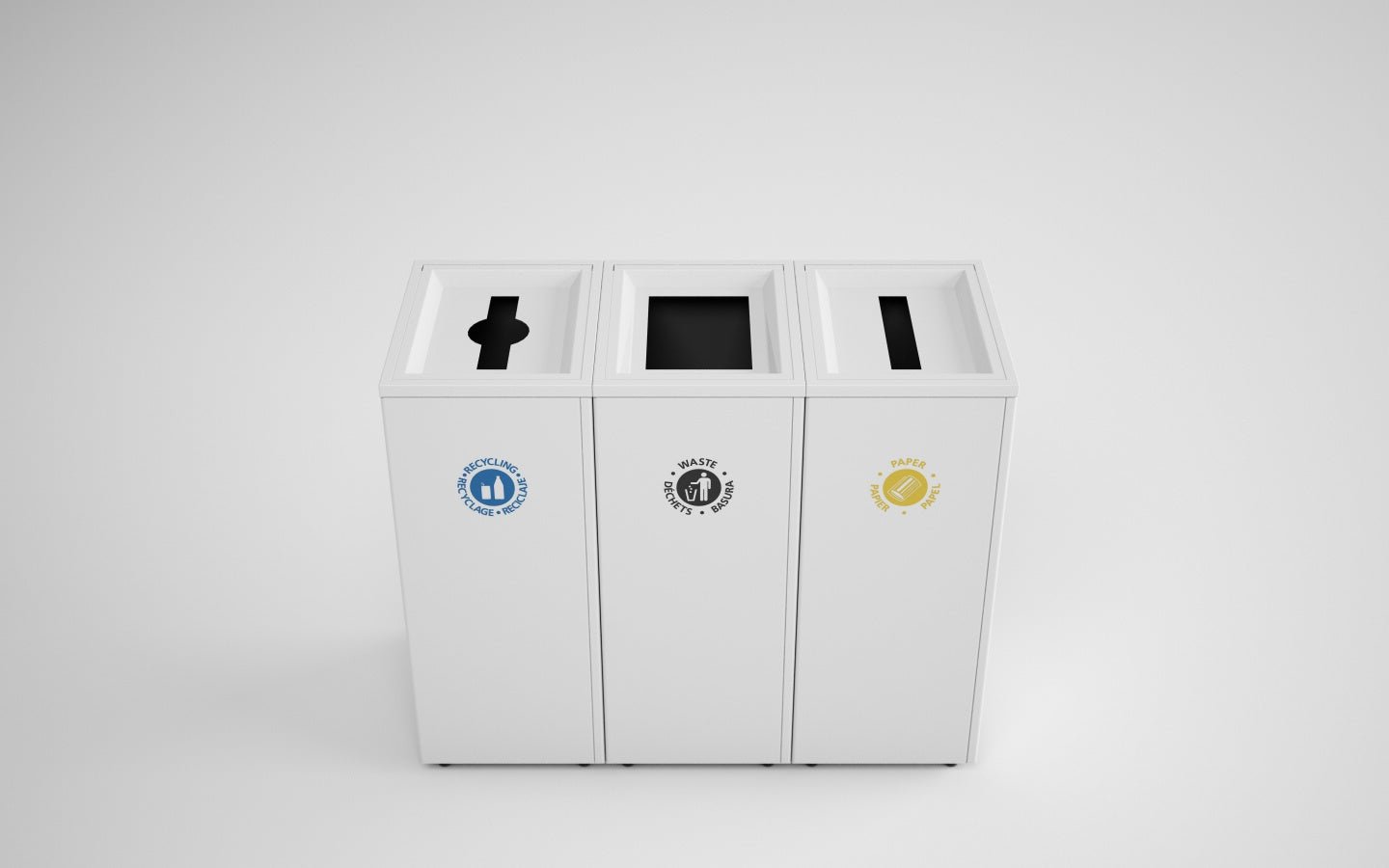 Magnuson VA1814L Valuta 32 - Gallon Steel Waste Receptacle with Internal Rigid Liner and Integrated Bag Arms (MAG - VA1814L) - SchoolOutlet