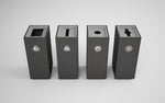 Magnuson VA1814L Valuta 32 - Gallon Steel Waste Receptacle with Internal Rigid Liner and Integrated Bag Arms (MAG - VA1814L) - SchoolOutlet