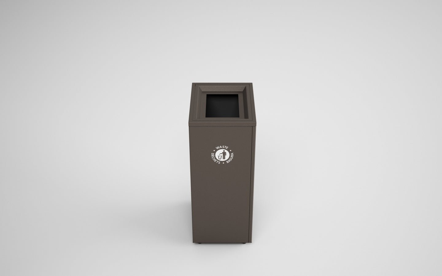 Magnuson VA1814L Valuta 32 - Gallon Steel Waste Receptacle with Internal Rigid Liner and Integrated Bag Arms (MAG - VA1814L) - SchoolOutlet