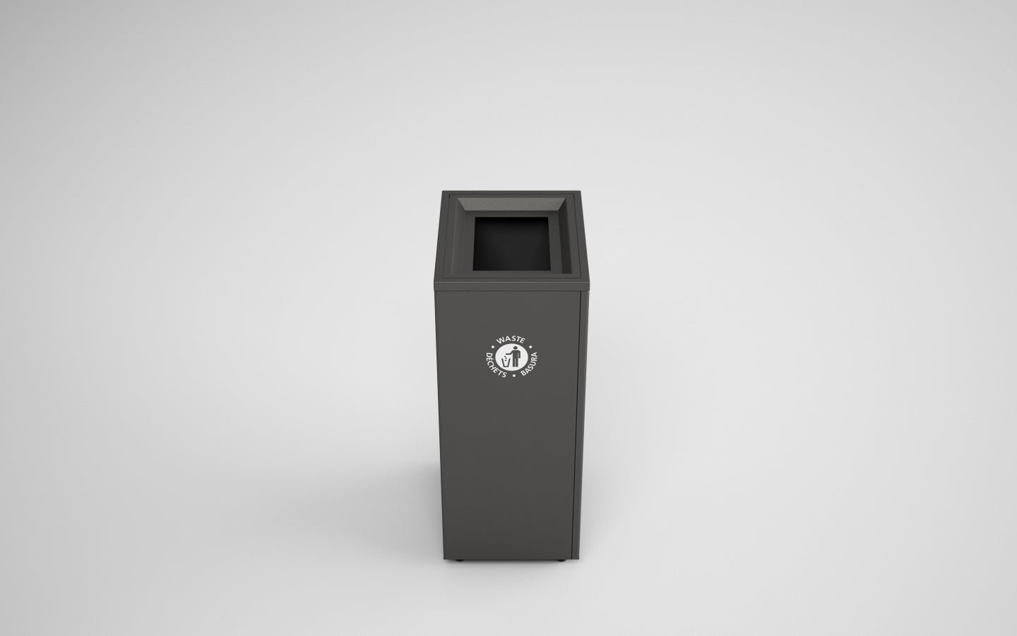 Magnuson VA1814L Valuta 32 - Gallon Steel Waste Receptacle with Internal Rigid Liner and Integrated Bag Arms (MAG - VA1814L) - SchoolOutlet