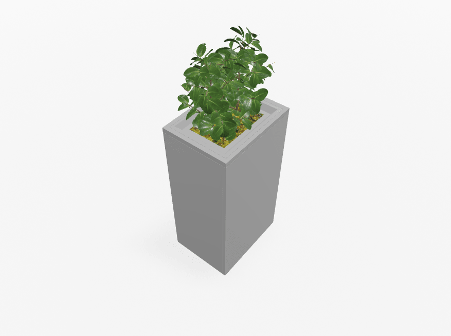 Magnuson Deep - Profile Rectangular Painted Steel Indoor Planter with Internal Rigid Liner and Adjustable Glides (MAG - VA1814L - P - XXX) - SchoolOutlet