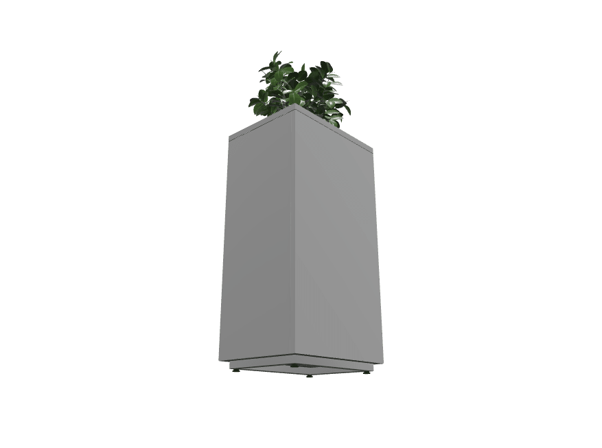 Magnuson Deep - Profile Rectangular Painted Steel Indoor Planter with Internal Rigid Liner and Adjustable Glides (MAG - VA1814L - P - XXX) - SchoolOutlet