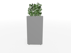 Magnuson Deep-Profile Rectangular Painted Steel Indoor Planter with Internal Rigid Liner and Adjustable Glides (MAG-VA1814L-P-XXX)