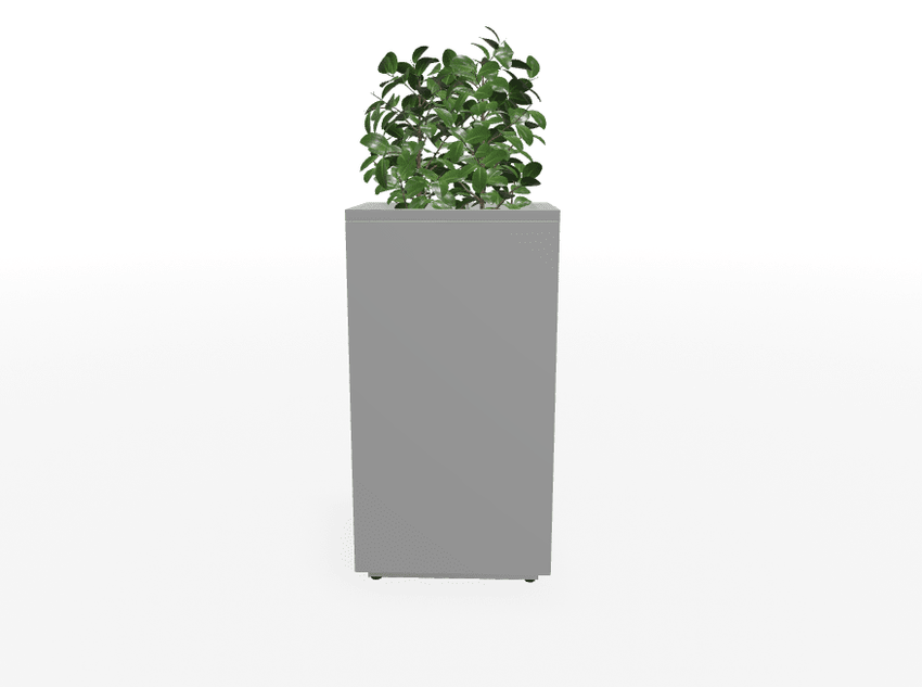 Magnuson Deep - Profile Rectangular Painted Steel Indoor Planter with Internal Rigid Liner and Adjustable Glides (MAG - VA1814L - P - XXX) - SchoolOutlet