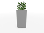 Magnuson Deep - Profile Rectangular Painted Steel Indoor Planter with Internal Rigid Liner and Adjustable Glides (MAG - VA1814L - P - XXX) - SchoolOutlet