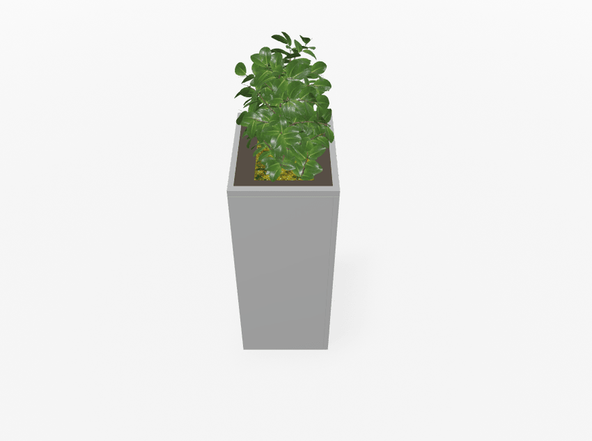 Magnuson Deep - Profile Rectangular Painted Steel Indoor Planter with Internal Rigid Liner and Adjustable Glides (MAG - VA1814L - P - XXX) - SchoolOutlet