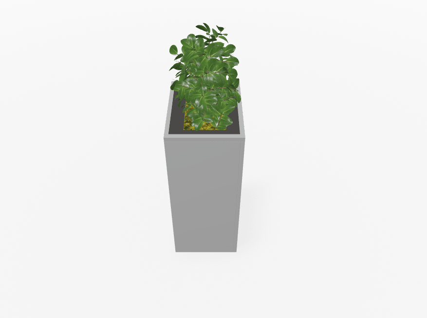 Magnuson Deep - Profile Rectangular Painted Steel Indoor Planter with Internal Rigid Liner and Adjustable Glides (MAG - VA1814L - P - XXX) - SchoolOutlet
