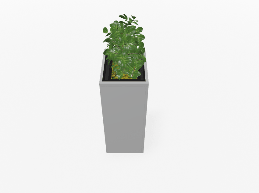 Magnuson Deep - Profile Rectangular Painted Steel Indoor Planter with Internal Rigid Liner and Adjustable Glides (MAG - VA1814L - P - XXX) - SchoolOutlet