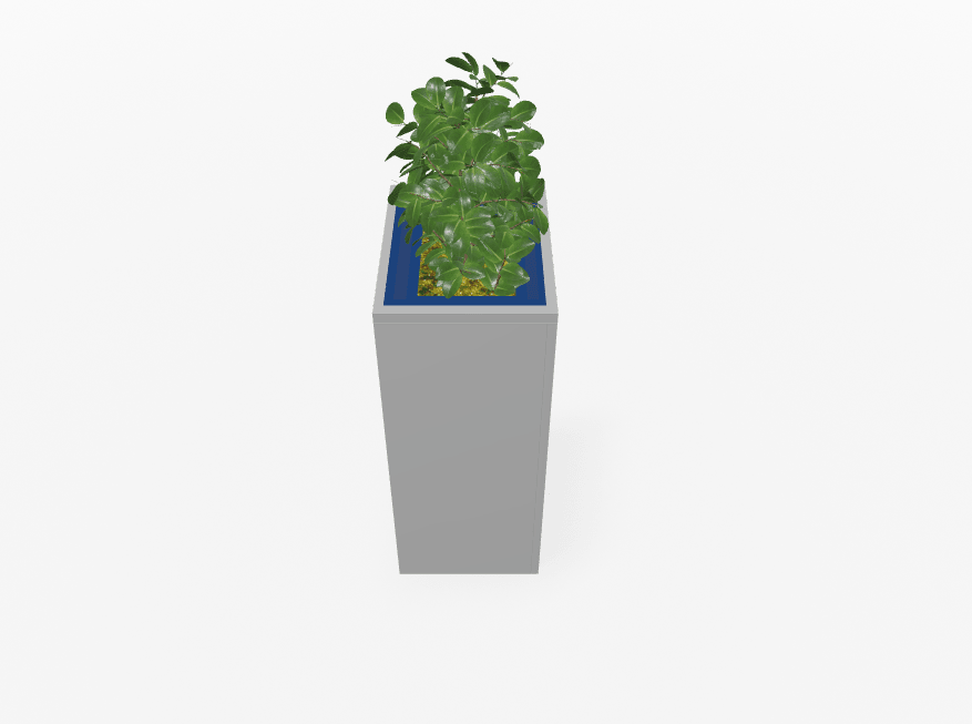 Magnuson Deep - Profile Rectangular Painted Steel Indoor Planter with Internal Rigid Liner and Adjustable Glides (MAG - VA1814L - P - XXX) - SchoolOutlet