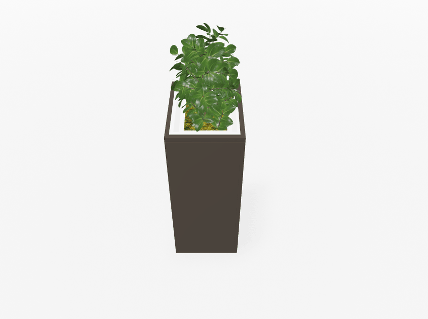 Magnuson Deep - Profile Rectangular Painted Steel Indoor Planter with Internal Rigid Liner and Adjustable Glides (MAG - VA1814L - P - XXX) - SchoolOutlet