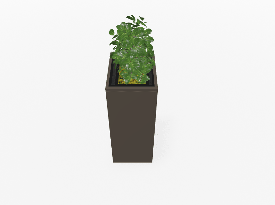 Magnuson Deep - Profile Rectangular Painted Steel Indoor Planter with Internal Rigid Liner and Adjustable Glides (MAG - VA1814L - P - XXX) - SchoolOutlet