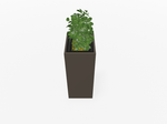 Magnuson Deep - Profile Rectangular Painted Steel Indoor Planter with Internal Rigid Liner and Adjustable Glides (MAG - VA1814L - P - XXX) - SchoolOutlet