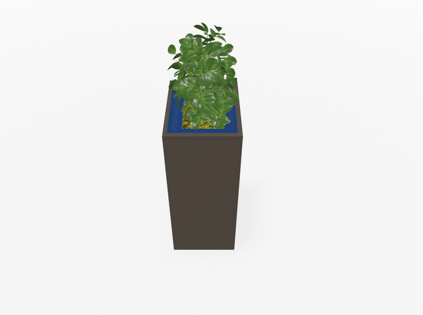 Magnuson Deep - Profile Rectangular Painted Steel Indoor Planter with Internal Rigid Liner and Adjustable Glides (MAG - VA1814L - P - XXX) - SchoolOutlet