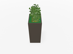 Magnuson Deep - Profile Rectangular Painted Steel Indoor Planter with Internal Rigid Liner and Adjustable Glides (MAG - VA1814L - P - XXX) - SchoolOutlet