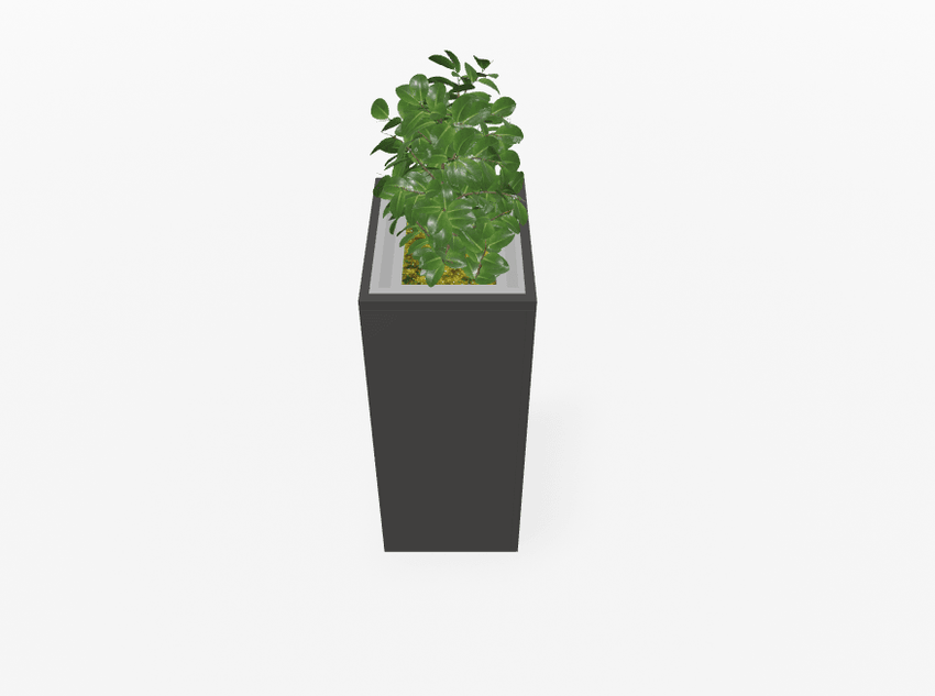 Magnuson Deep - Profile Rectangular Painted Steel Indoor Planter with Internal Rigid Liner and Adjustable Glides (MAG - VA1814L - P - XXX) - SchoolOutlet