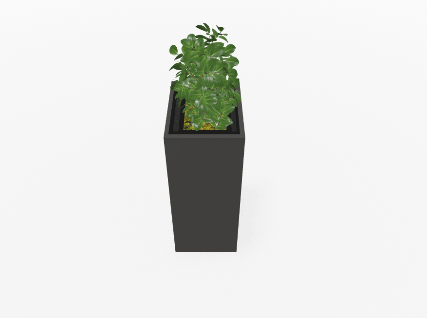 Magnuson Deep - Profile Rectangular Painted Steel Indoor Planter with Internal Rigid Liner and Adjustable Glides (MAG - VA1814L - P - XXX) - SchoolOutlet