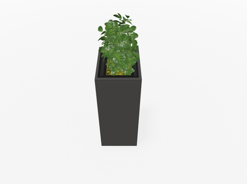 Magnuson Deep - Profile Rectangular Painted Steel Indoor Planter with Internal Rigid Liner and Adjustable Glides (MAG - VA1814L - P - XXX) - SchoolOutlet
