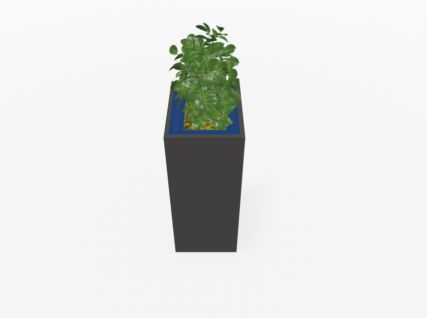 Magnuson Deep - Profile Rectangular Painted Steel Indoor Planter with Internal Rigid Liner and Adjustable Glides (MAG - VA1814L - P - XXX) - SchoolOutlet