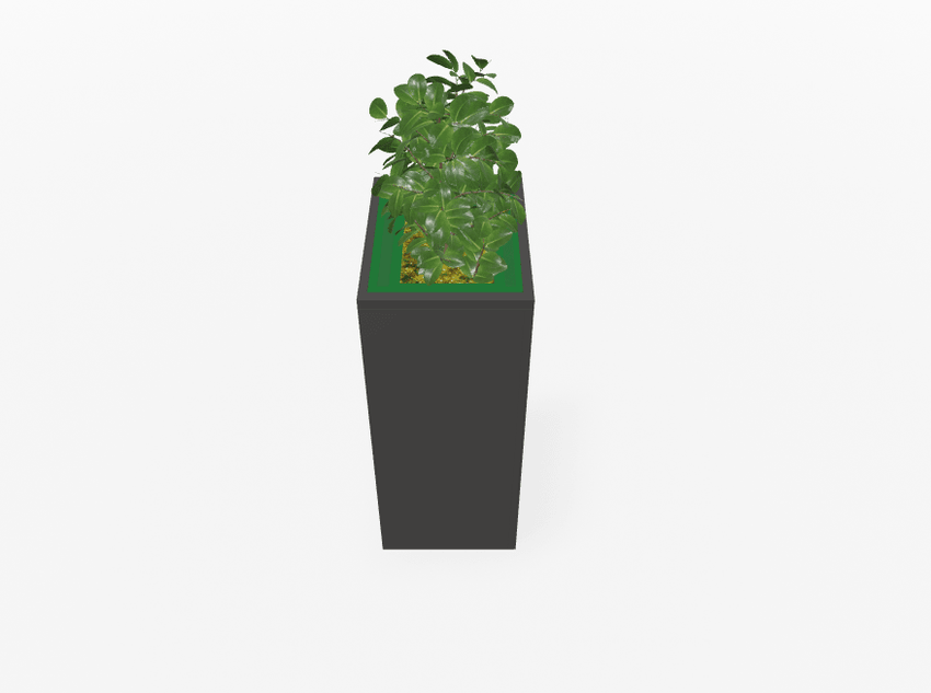 Magnuson Deep - Profile Rectangular Painted Steel Indoor Planter with Internal Rigid Liner and Adjustable Glides (MAG - VA1814L - P - XXX) - SchoolOutlet
