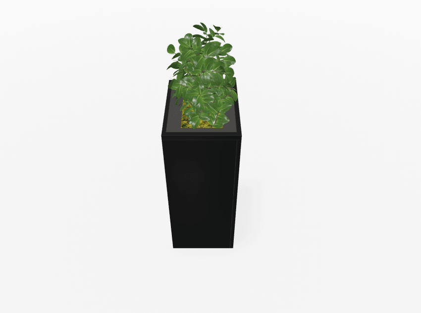 Magnuson Deep - Profile Rectangular Painted Steel Indoor Planter with Internal Rigid Liner and Adjustable Glides (MAG - VA1814L - P - XXX) - SchoolOutlet