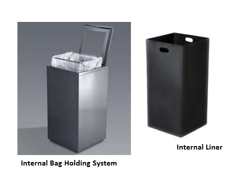 Magnuson VA1814L - SEC Valuta 32 - Gallon Steel Security Waste Receptacle with Locking Top and Document Slot (MAG - VA1814L - SEC) - SchoolOutlet