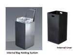 Magnuson VA1814L - SEC Valuta 32 - Gallon Steel Security Waste Receptacle with Locking Top and Document Slot (MAG - VA1814L - SEC) - SchoolOutlet