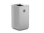 Magnuson VA1818L Valuta 40 - Gallon Steel Waste Receptacle with Internal Rigid Liner and Integrated Bag Arms (MAG - VA1818L) - SchoolOutlet