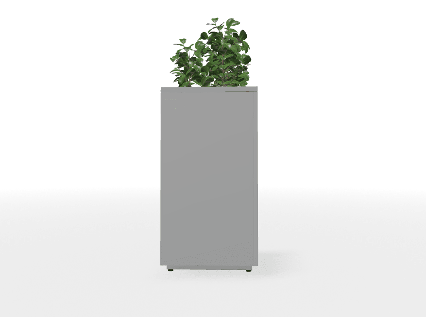 Magnuson Square Painted Steel Indoor Planter with Internal Rigid Liner and Adjustable Glides (MAG - VA1818L - P - XXX) - SchoolOutlet