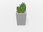 Magnuson Square Painted Steel Indoor Planter with Internal Rigid Liner and Adjustable Glides (MAG - VA1818L - P - XXX) - SchoolOutlet
