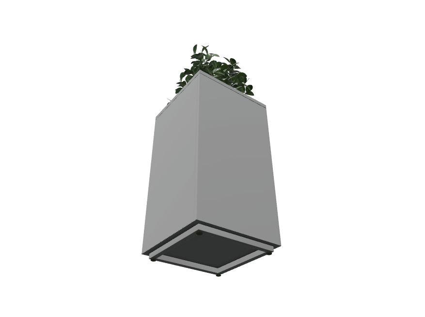 Magnuson Square Painted Steel Indoor Planter with Internal Rigid Liner and Adjustable Glides (MAG - VA1818L - P - XXX) - SchoolOutlet