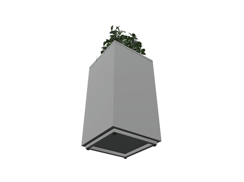 Magnuson Square Painted Steel Indoor Planter with Internal Rigid Liner and Adjustable Glides (MAG - VA1818L - P - XXX) - SchoolOutlet