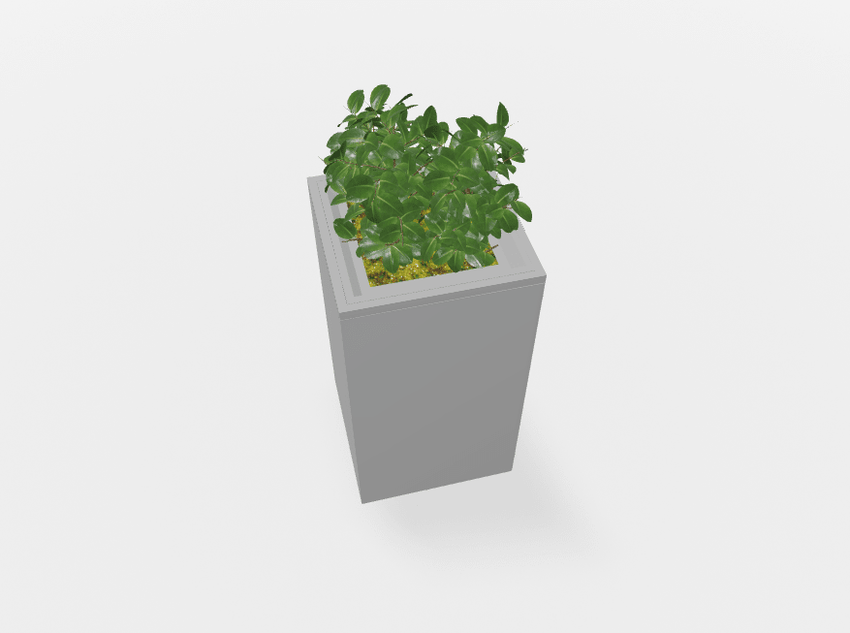 Magnuson Square Painted Steel Indoor Planter with Internal Rigid Liner and Adjustable Glides (MAG - VA1818L - P - XXX) - SchoolOutlet