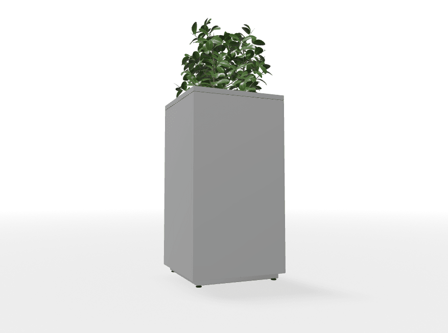 Magnuson Square Painted Steel Indoor Planter with Internal Rigid Liner and Adjustable Glides (MAG - VA1818L - P - XXX) - SchoolOutlet