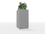 Magnuson Square Painted Steel Indoor Planter with Internal Rigid Liner and Adjustable Glides (MAG - VA1818L - P - XXX) - SchoolOutlet