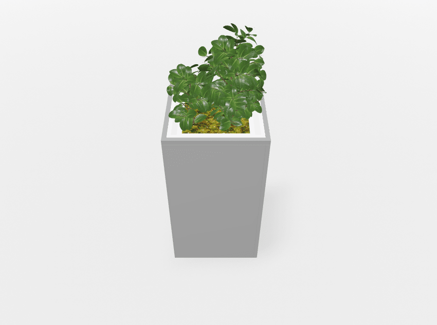 Magnuson Square Painted Steel Indoor Planter with Internal Rigid Liner and Adjustable Glides (MAG - VA1818L - P - XXX) - SchoolOutlet